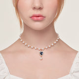 SAPPHIRE HEART NECKLACE (4625860657270)