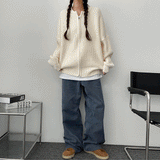 The See-To-Way Round Knit Zip-Up
