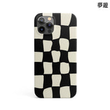 checkerboard glossy case-black ivory
