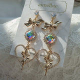 ティンカーベルハートイヤリング / Rainbow Tinkerbell Heart Earring