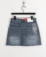 ツカダメージブラシウォッシングミニデニムスカート/Tsuka Damage Brush Washing Mini Denim Skirt