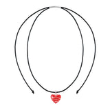 HEART STRIPE NECKLACE (RED)