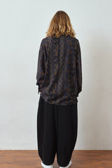 "PRE-ORDER 4/16~" WOOD-CUT DROP-SHOULDER SHIRT (Black) (6546130862198)