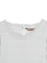 レースリンクルパフブラウス / Lace Wrinkle Puff Blouse (2colors)