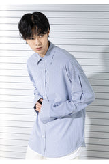 ストライプインバーテッドプリーツシャツ / STRIPE INVERTED PLEATS SHIRTS