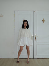 TISHA SAILOR TWEED BLOUSE _WHITE