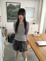 Dini Basic Wool Pintuck Winter Shorts