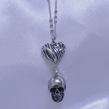 skull heart kitsch necklace