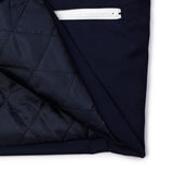 [UNISEX] Satin-Trimmed Padded Racing Jacket (Navy)