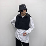 クロップパッドデッドフードベスト/[Unisex] Cropped padded hooded vest (2 colors)