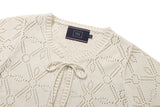 パンチングリボンカーディガン / PUNCHING RIBBON CARDIGAN_OATMEAL