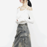 [NONCODE] Lamir Strap Off T-shirt