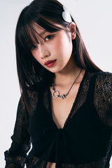 NO.439 [BLACK] HEART SHIELD HAIR PIN