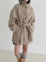 ウールテリーハーフコート/Wool terry half coat (3color)