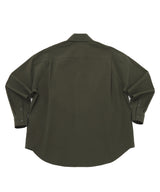 EARTH-COLOR PLEATS SHIRT (Dense Forest) / アースカラープリーツシャツ