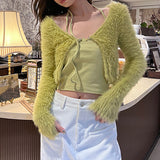 Green Cardigan Top Set (6686020272246)