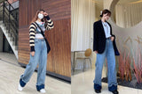 ワイドフィットロールアップデニムパンツ/WIDE FIT LIGHT BLUE ROLL UP DENIM PANTS [16635]