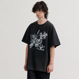FLOWER PIGMENT T-SHIRT (BLACK)