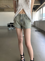 ビンテージウォッシングデニムショートパンツ / Betu Vintage Washing Denim Short Pants