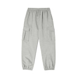 Balloon over cargo fleece jogger pants Melange Gray