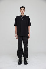 mii ロゴオーバーサイズTシャツ / mii LOGO OVERSIZED T-SHIRT BLACK