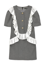 Gold button dress
