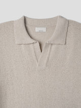 アンダーブックルオープンカラーショートスリーブニットウェア / Ander Bookle Open Collar Cool Short-Sleeved Knitwear (4 colors)
