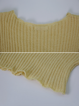 HP Cotton Loose Crop Knit (5color)