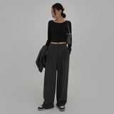 [MADE] Cropped Warmer Slit Sleeve T-Shirt