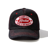 KNDW LOGO WAPPEN DENIM TRUCKER CAP BLACK