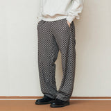 チェッカーボードバンディングパンツ / CHECKERBOARD BANDING PANTS_BROWN GREY