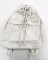 パオンツーポケットストリングキャンバスコットンバックパック / Paon Two-Pocket String Canvas Cotton Backpack