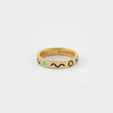 ドゥードゥルリング / DOODLE RNG(4mm) SILVER925(18K GOLD PLATED)