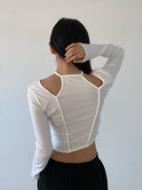 Chewing halter slit tee