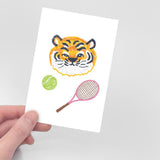 TENNIS TIGER POST CARD (6538541432950)