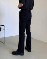 セミブーツカットジーンズ/MG601 Semi boot cut black jeans