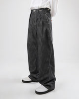 ダブルフェイスドボタンデニムパンツ/double faced button denim