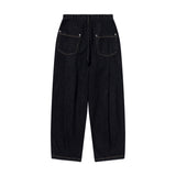 ディープタックポイントデニムパンツウーメンズ / DEEP TUCK POINT DENIM PANTS WOMENS - BLACK