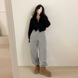 ナッピングエンブロイダリー2WAYジョガーパンツ / [Bellied made] napping embroidery two-way jogger pants