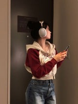 [BELLIDE MADE] ポストラグランクロップウールジップアップ