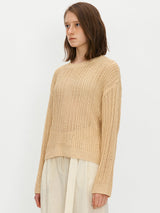 シアーリブニット / Sheer ribbed knit - Ecru