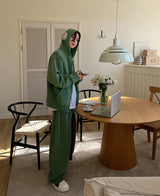 ニットピグメントフードジップアップ / Kint pigment hood zip-up (3 color)