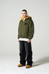 PIPING LINE PADDED JUMPER - KHAKI
