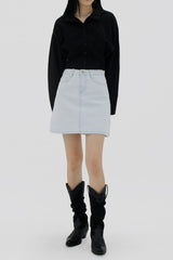アイスライトブルーミニスカート/no.6176 Ice Light Blue Mini Skirt