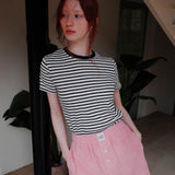 エンボストライプT / EMBO STRIPE TEE_NAVY