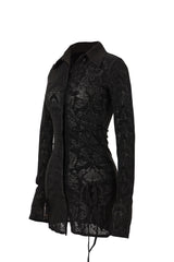 MESH CORSET SHIRTS[black]