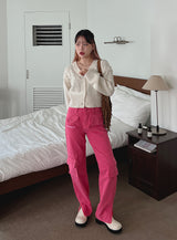 ブロック ニット カーディガン / Block knit cardigan (3color)