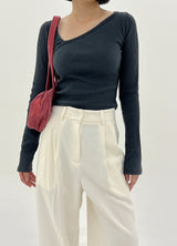 サラーアンボールドTシャツ/Sarah Unbald T-shirt (3color)