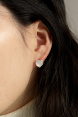 キャッツアイハートピアス