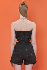 ROSE TUBE TOP / BLACK (6565944721526)